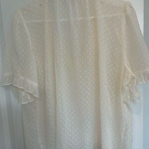 Elegant Cream see through Blouse